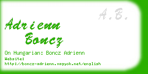 adrienn boncz business card